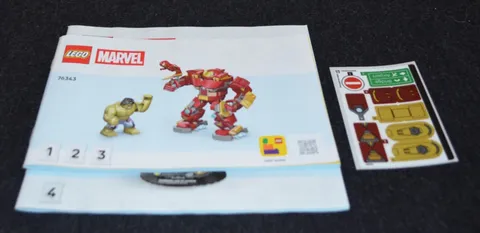 76343 INSTRUCTION BOOKLET & ORIGINAL STICKERS ONLY For Set # 76343 ~ Lego Marvel