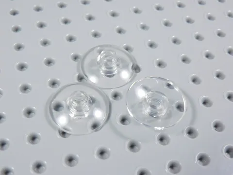 LEGO Lot of 3 Trans Clear 2x2 Round Radar Dish Saucer BA