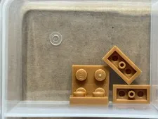 LEGO Parts - Medium Nougat Plate 1 x 2 - No 3023 - QTY 5
