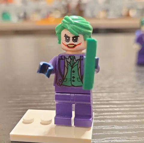 LEGO Heath Ledger The Joker Minifigure Purple Suit Green Hair