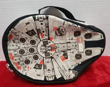 LEGO Star Wars Millenium Falcon Mini Figure Zippered Storage Bag Carrying Case
