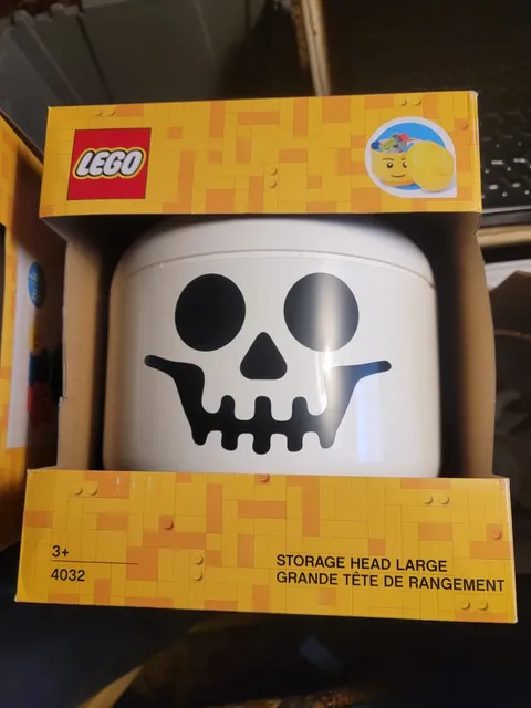 NIB Lego Storage Head Large Skeleton Halloween Model 4032