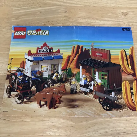 LEGO #6765 Gold City Junction Bank General Store Western Instruction Manual Only