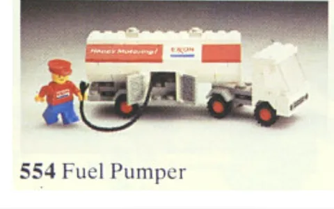 LEGO Town: Fuel Pumper (554) Missing Some Stickers,  Otherwise Complete 