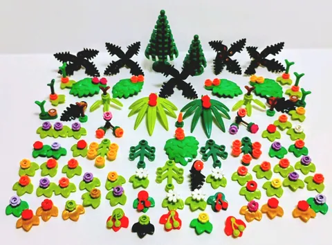 LEGO Trees Plants Flowers Greenery Scenery Bulk Lot Parts Pieces Mix W/ Pine HTF