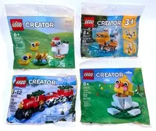 LEGO CREATOR Polybag Lot 30571 30643 30579 30543 Train Easter Chicks Pelican