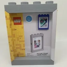 LEGO PICTURE FRAME GRAY HOLDS 5X7 PHOTO UNOPENED STACKABLE 3+ NEW