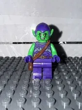 Lego Sh0813 - Green Goblin - Bright Green Skin, Dark Purple Outfit, Small Yellow