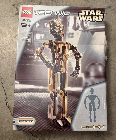 NEW RETIRED Lego Star Wars 8007 Technic C-3PO Droid 2001 SEALED Damaged Box
