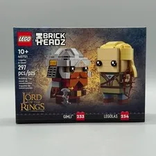 Lego 40751 Gimli & Legolas Lord of the Rings Brickheadz Retired Brand New Sealed