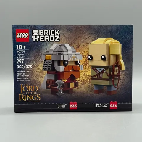 Lego 40751 Gimli & Legolas Lord of the Rings Brickheadz Retired Brand New Sealed
