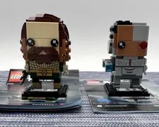 LEGO BRICKHEADZ: Aquaman (41600) Justice League & Cyborg (41601) w/Manual