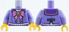 LEGO Minifigure Blue Violet Torso Dark Pink Bow Dark Purple Collar