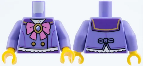 LEGO Minifigure Blue Violet Torso Dark Pink Bow Dark Purple Collar