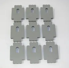 LEGO Panel 2 x 5 x 6 Wall Castle Window- Light  Gray - # 4444 - Lot of 9