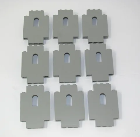 LEGO Panel 2 x 5 x 6 Wall Castle Window- Light  Gray - # 4444 - Lot of 9