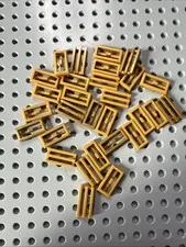LEGO 2412b Pearl Metallic Gold Tile Modified 1x2 Grille Bottom Groove Vent 29pcs