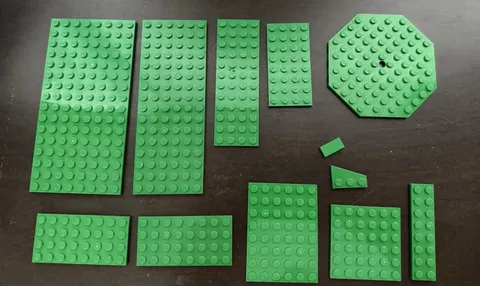 Green Lego Base Plates Gray Lego Base Plate & Wing Plates & More.