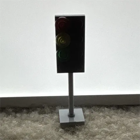 LEGO Traffic Lights Signal Traffic Light Build w/ Pole Base Red Yellow Green