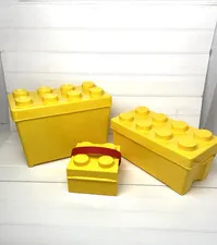 3 Lego Storage Containers Large medium small