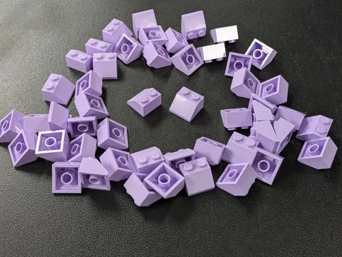 Lego 50x New Lavender Slope 45 2 x 2  # 3039