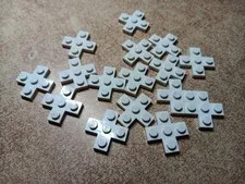 LEGO BULK LOT OF 16 WHITE 3X3 MODIFIED CROSS PLATE #15397