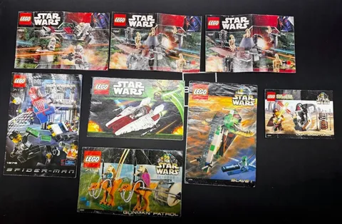 Lego Manual Lot Spider-Man (1376)- Star Wars Instructions Only Varying condition