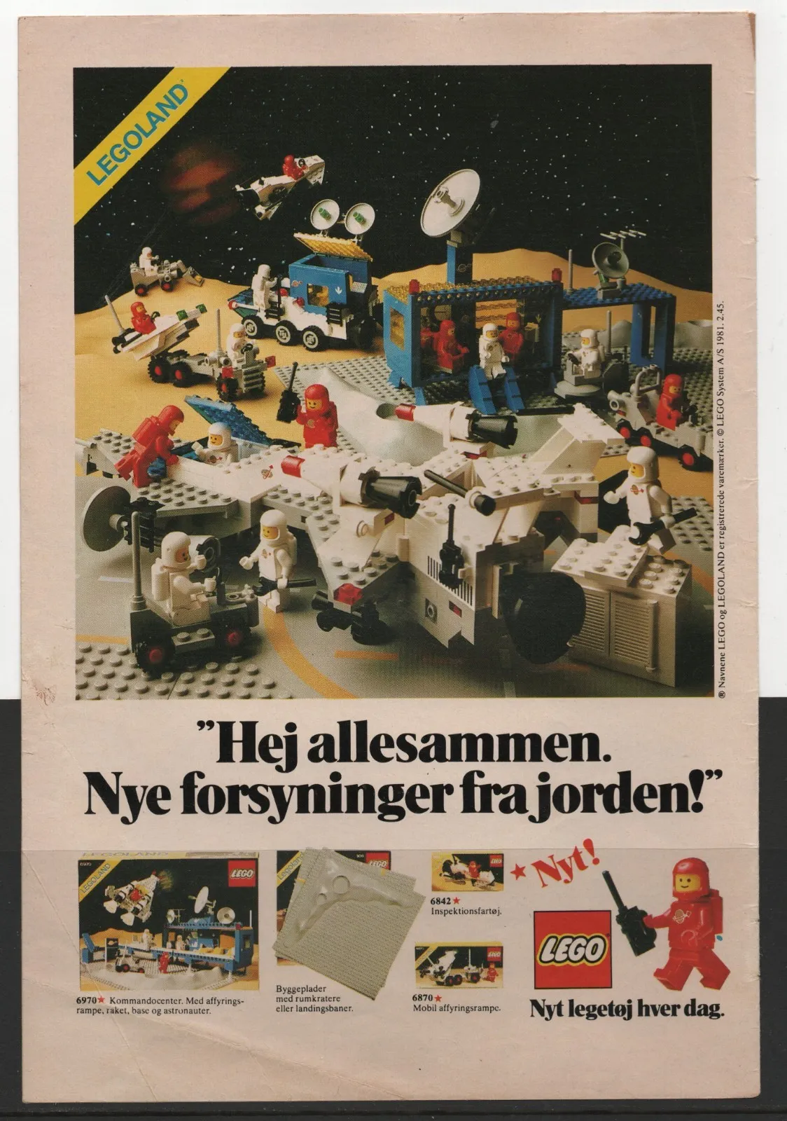 LEGO ADVERTISING INSERTS #  1-2116 # SPACE # 1981 #