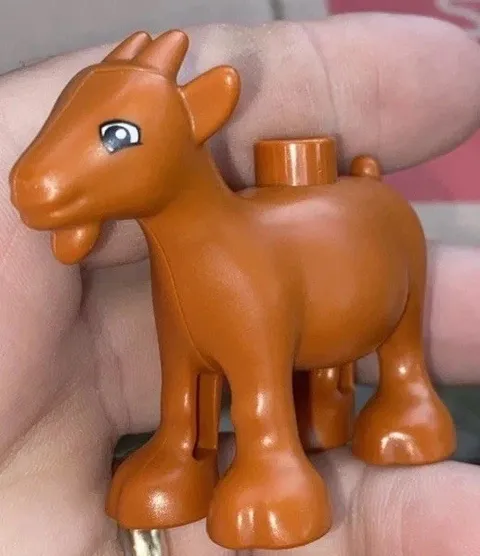 Lego Duplo BROWN GOAT w/ HORNS Animal Zoo Farm Replacement Figure