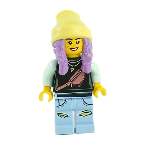 LEGO® Minifigure™ Parker L. Jackson Black Top with Beanie Hidden Side hs019