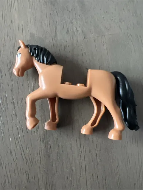 LEGO bb1279c03pb03 Horse Friends Style Medium Nougat Black Mane