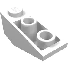 LEGO Part 4287a - White Brick Sloped Inverted 34° 3 x 1 without Internal Stopper