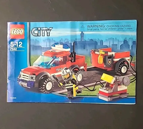 Lego City Fire Pick-up Truck 7942 Building Instructions Booklet Only Manual