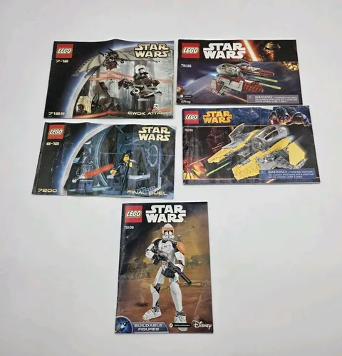 Lego Star Wars Instruction Assembly Manual Only Lot Of 5 Ewok Obi Wans Jedi Int