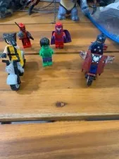 LEGO Marvel Super Heroes Minifigure Lot Deadpool Wolverine Hulk Magneto Cap