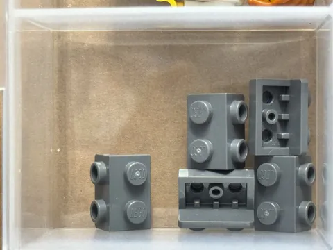 LEGO Parts - Dark Bluish Gray Bracket 1 x 2 - 1 x 2 - No 99781 - QTY 5