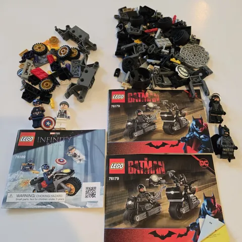 Lego Marvel 76189 & DC Batman 76179 W Minifigs & Instructions Partial Sets Read