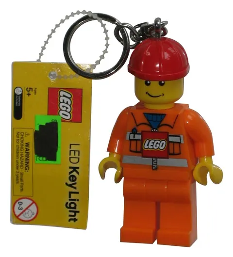 LEGO Fire Fighter Orange Fireman Play Visions LED Keylight 3-Inch MiniFigure Toy
