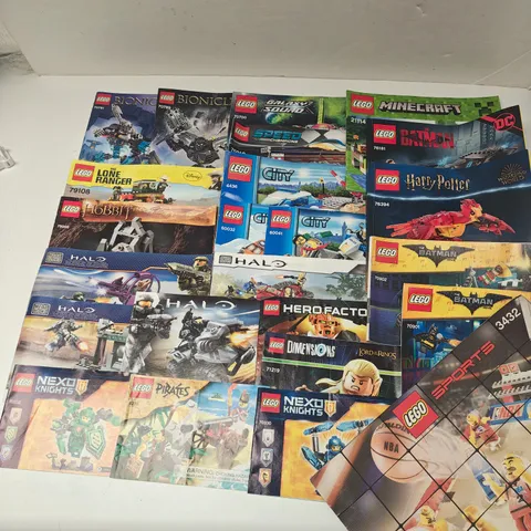Lot of 24 LEGO Misc. Instruction MANUALS ONLY Bionicle City Halo Hobbit Batman