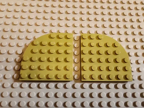 LEGO Plate Olive Green 6x6 w/ Round Corner Lot of 2