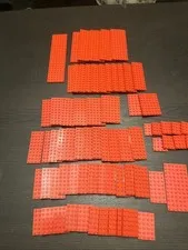 71pc LEGO Red Plates Lot 6x24 6x16 4x12 6x10 4x10 Used Vintage