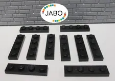 (J7/4/1) LEGO 10 x 3710 flat plate 1x4 black