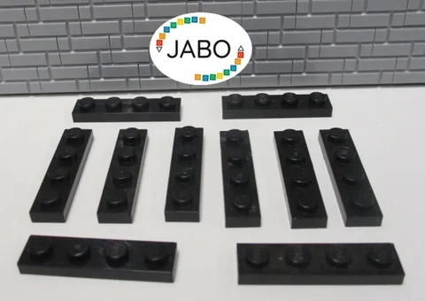 (J7/4/1) LEGO 10 x 3710 flat plate 1x4 black