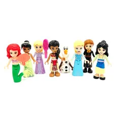 LEGO Disney Princess Mini Doll Lot 8 FRIENDS Figures Mulan Tiana Ariel Rapunzel