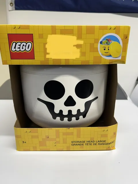 LEGO 4032 White Skeleton Skull Storage Head Large Container Halloween NEW Land