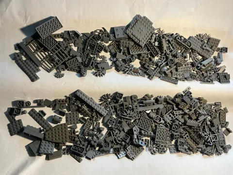 LEGO 1Lb 6oz Dark Gray Bulk Lot Random Assorted Legos