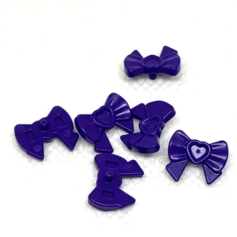 LEGO Parts Dark Purple Friends Hair Decoration Bow w/Heart No 11618 QTY 6