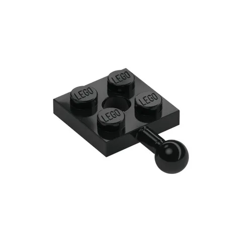 LEGO 25x Black Plate, Modified 2 x 2 with Tow Ball and Hole inv.600