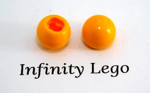 5 LEGO Bright Orange Technic Ball Axle Joint (No through) (18384 32474) 5 Pieces