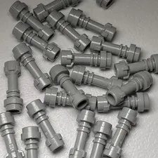 25 x NEW Genuine LEGO - Light Saber Hilt For Minifigure, Grey, Rod, Weapon,